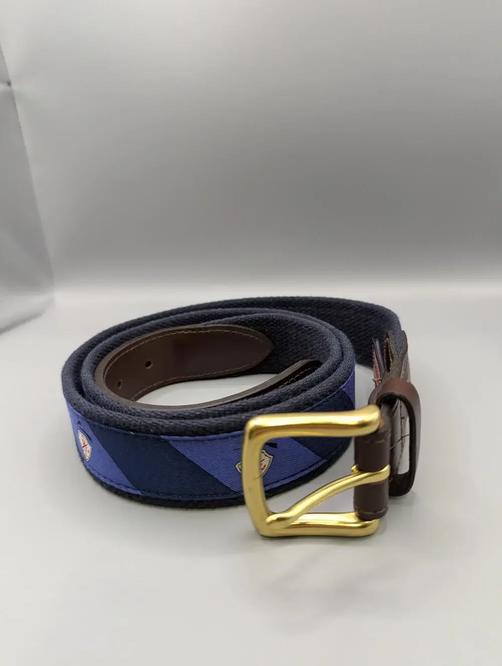 Vineyard Vines Belt Mens Size 42 Blue Nautical Stripe Sportsman Hunting HTF
